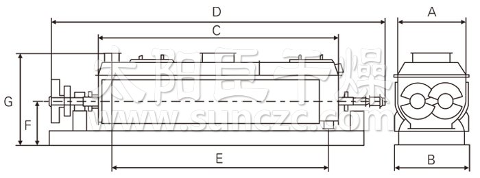 空心槳葉干燥機結構示意圖